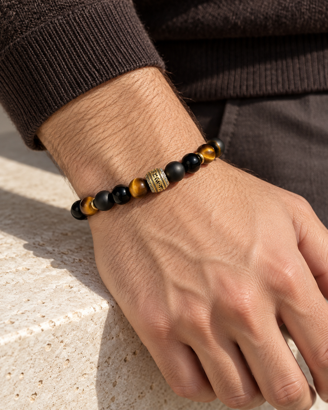 Quiet Resolve — Tiger’s Eye — Alternative style · worn