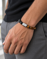 Resolve — Tiger’s Eye & Black Agate — On the body