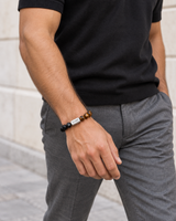 Resolve — Tiger’s Eye & Black Agate — An outfit in motion