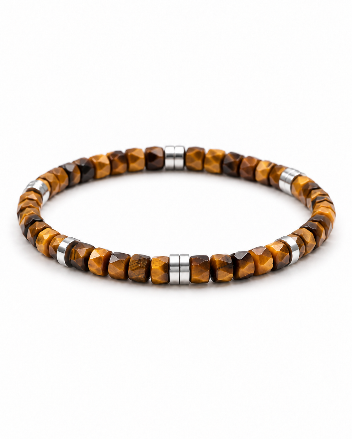 Faceted Tiger Eye bracelet back view