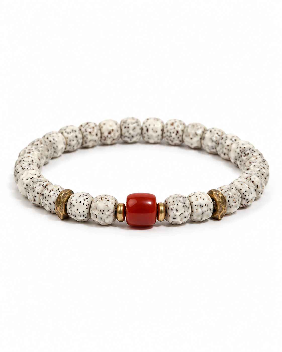 Bodhi Accent bracelet in red agate on white background
