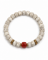 Red agate Bodhi Accent bracelet overhead view