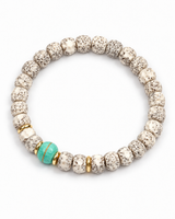 Turquoise toned magnesite Bodhi Accent bracelet overhead view
