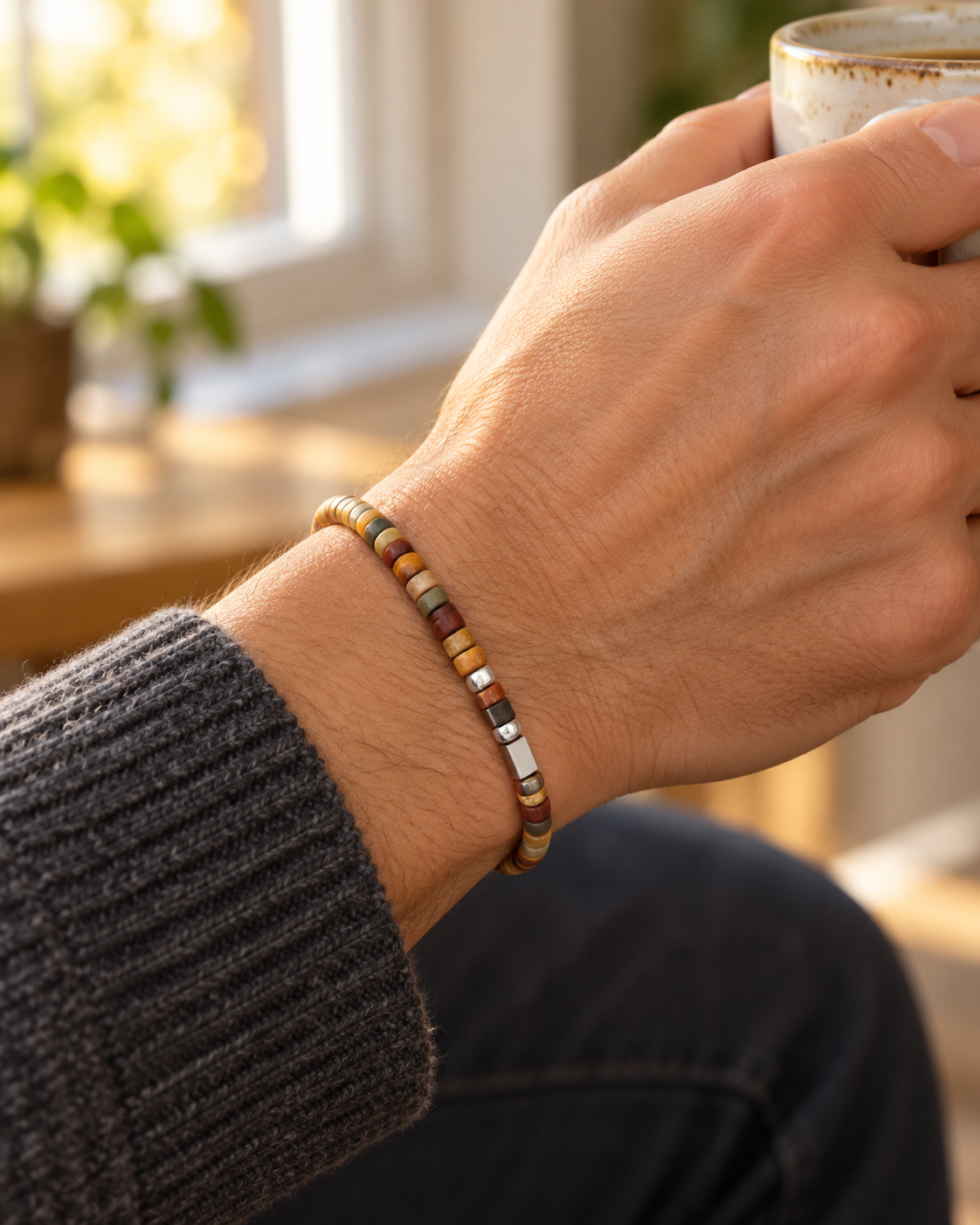 Earthline Disc bracelet everyday wearing view