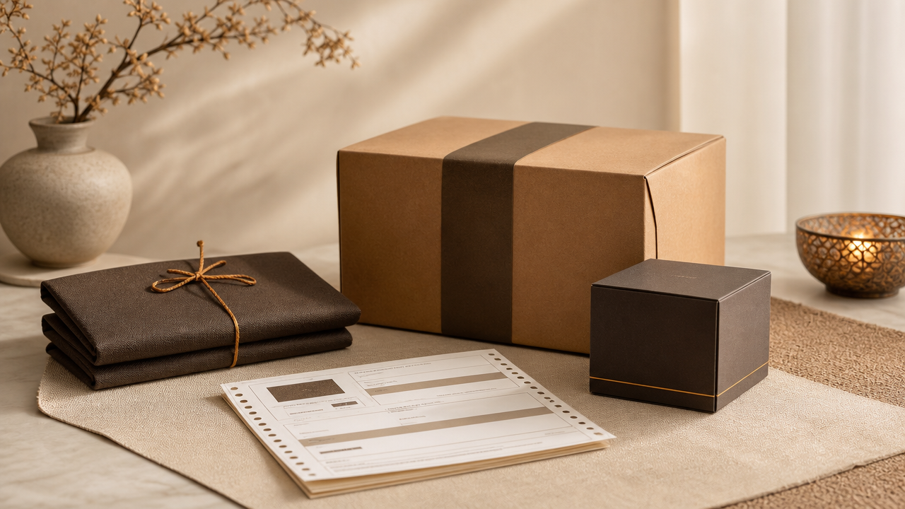 International tracked delivery from studio to customer