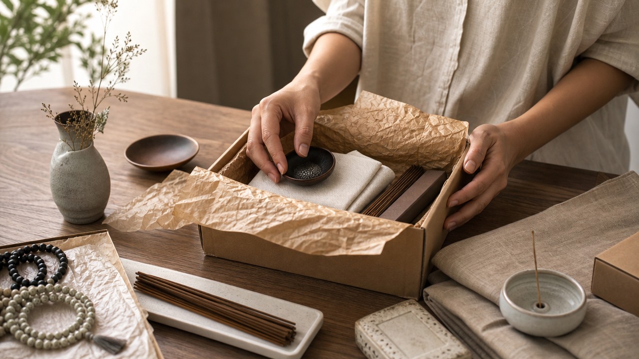 NORAVYA objects being prepared and checked before international dispatch